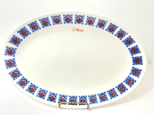 Anfora Restaurant ware Oval Serving Platter Dona Maria blue - Picture 1 of 10