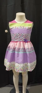 Summer Dress Floral 4T Cotton Sleeveless ZIP Lined Girls - Picture 1 of 3
