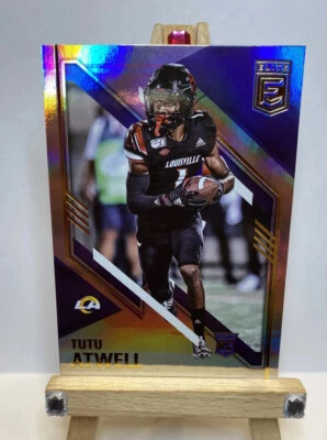 TUTU ATWELL 2021 Panini Donruss Elite PINK FOIL Rookie RC #131 Los Angeles Rams - Image 1 of 4
