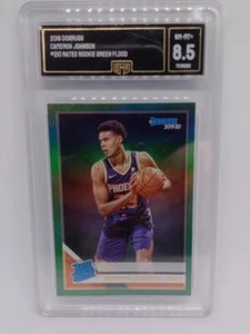 Cameron Johnson 2019-20 Panini Donruss Rated Rookie Green Flood #210 GMA 8.5 NM - Picture 1 of 3