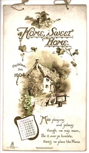 calendar 1904, HOME SWEET HOME, Tuck 5876, 4 panels, artist BARRAUD - Picture 1 of 4