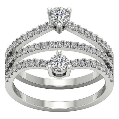 Solitaire Engagement Ring Round Diamond I1 G 1.15 Ct 14K White Yellow Rose Gold - Image 1 of 4