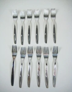 Concept Pattern 1957 Set Of 12 Supreme Silver Plate Dinner Forks Flatware Vintag - Picture 1 of 6