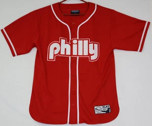 PHILLY Counterattack Baseball Jersey Sewn Embroidered Logo Men's Large Red NICE! - Picture 1 of 9