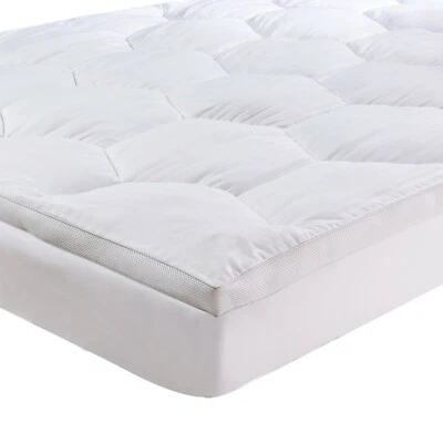 SARAH ASHFIELD Microfibre & Air Flow Dual Mattress Protector Topper Non Allergenic All Sizes