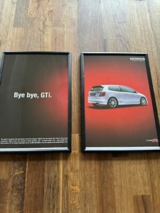 Incorniciato Honda Civic Type R EP3 Silver Rivista Pubblicità Uomo Cave Wall Art Retrò - Foto 1 di 3