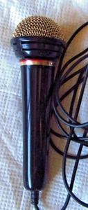 Sony Hand held Cable 1/4" jack Microphone Gold metal mesh Grille 9 foot cord - Zdjęcie 1 z 7