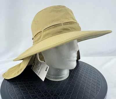 Sombrero de sol REI Sahara con capa en sombrero de arena oscura Foto 1 de 4