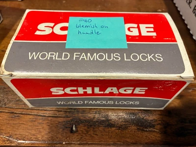 SCHLAGE F40 door knob only blemish, Vintage, New old stock from 1980s Free ship. - Image 1 of 4