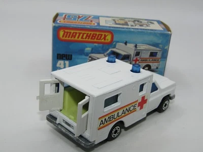 Matchbox Superfast No 41 Ambulance Rare YELLOW Interior NMIB - Image 1 of 4
