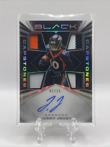 Panini Black Football 2021 - Jerry Jeudy parche tricolor auto cabras #1/15 - Imagen 1 de 4