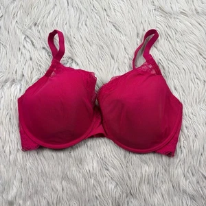 Natori Women's 38G Pink Refined Contour Underwire Bra Lace Trim - Picture 1 of 5