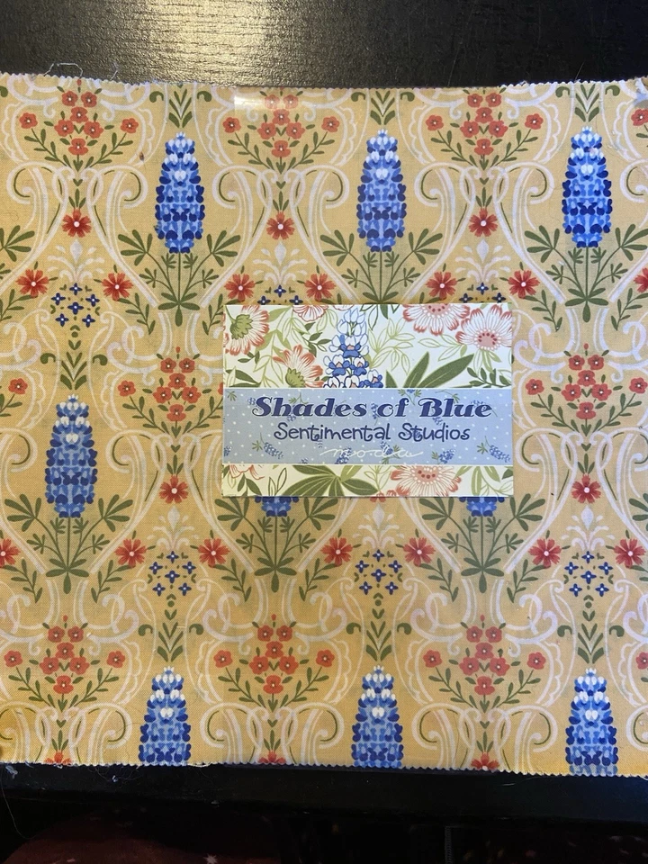 Shades Of Blue By Sentimental Studios For Moda 10” Layer Cake Rare And OOP - Image 1 of 2