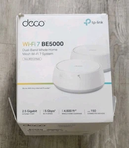 TP-Link BE5000 Dual-Band Whole Home Mesh Wi-Fi 7 System (Deco BE25 ) - 2 Pack - Picture 1 of 4