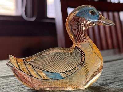 Abraham Palatnik Signed 1970s Lucite Duck Brazil Art Sculpture 4 1/2" - Image 1 of 4