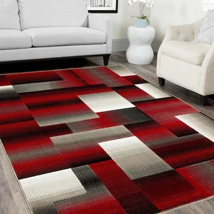 Hand-Tufted Polypropylene Rug – Handmade Contemporary Geometric Area Carpet Home - Picture 1 of 22