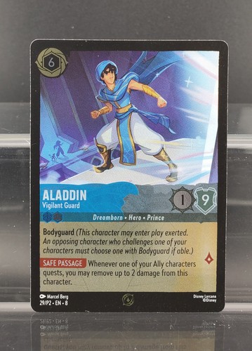 Disney Lorcana Aladdin - Vigilant Guard 29/P2 Cold Foil Reign of Jafar ...