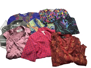 SET (8) VINTAGE SHIRTS BLUSEN 60er 70er 90er FLORAL MOD FUNKY HIPPY Größen variieren - Bild 1 von 21