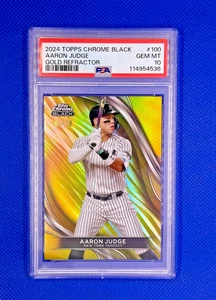 2024 Topps cromo negro Aaron Judge refractor dorado/50 PSA 10 New York Yankees - Imagen 1 de 2