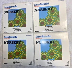 Pioneer LaserDisc LaserKaraoke Video Sing Along Nursery Vol 1 -4 Laserdiscs - Imagen 1 de 7