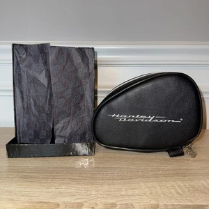 Harley Davidson Motocicleta Manillar Cremallera Bolsa Bolso de Viaje Lazo Negro Nuevo con Caja - Imagen 1 de 21