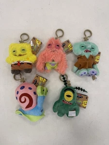 Zuru Fuggler x Spongebob Squarepants Keychain Plush Ring set  5 in Each New - Picture 1 of 6