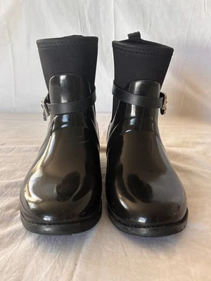Botas de chuva pretas femininas Michael Kors tamanho 8 - Imagem 1 de 4