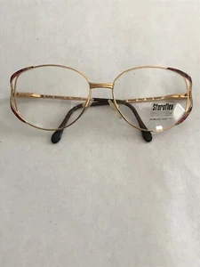 VTG New Luxottica Sferoflex Tabitha Diva RX Eyeglass Flex Hinge Gold Rose Burst - Picture 1 of 11