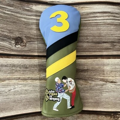 AVOCADOSHARK Funny 3 Wood Headcover Golf Club Head Cover for Fairway PU Leather Fairway Cover