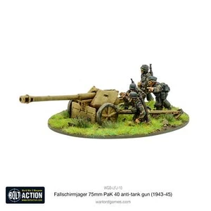 Bolt Action - Fallschirmjager 75mm PaK 40 anti-tank gun (1943-45) - Warlord Game - Picture 1 of 4