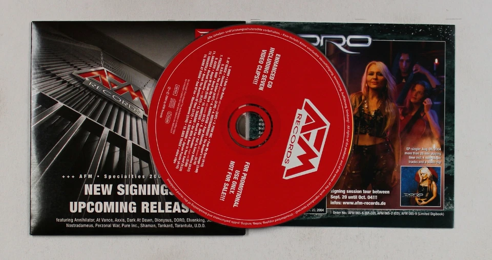 AFM Records - Specialties 2004 & 2005 Adv CardCD 2004 + Booklet Doro U.D.O. - Bild 1 von 1