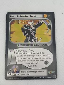 DBZ Dragon Ball Z Black Defensive Burst 20 CCG Unlimited Trunks Saga Score - Picture 1 of 2