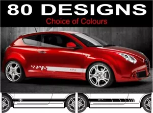 alfa romeo mito side stripes decals graphics stickers alfa romeo stripes - Picture 1 of 1