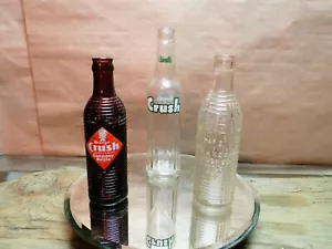3) Vintage Orange Crush Soda Bottles Clean As Found - Picture 1 of 4