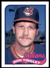 1989 Topps Ron Tingley Rookie Cleveland Indians #721