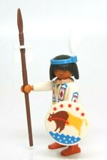 Playmobil Series 9 Native American Figure With Headpiece Shield And Weapon