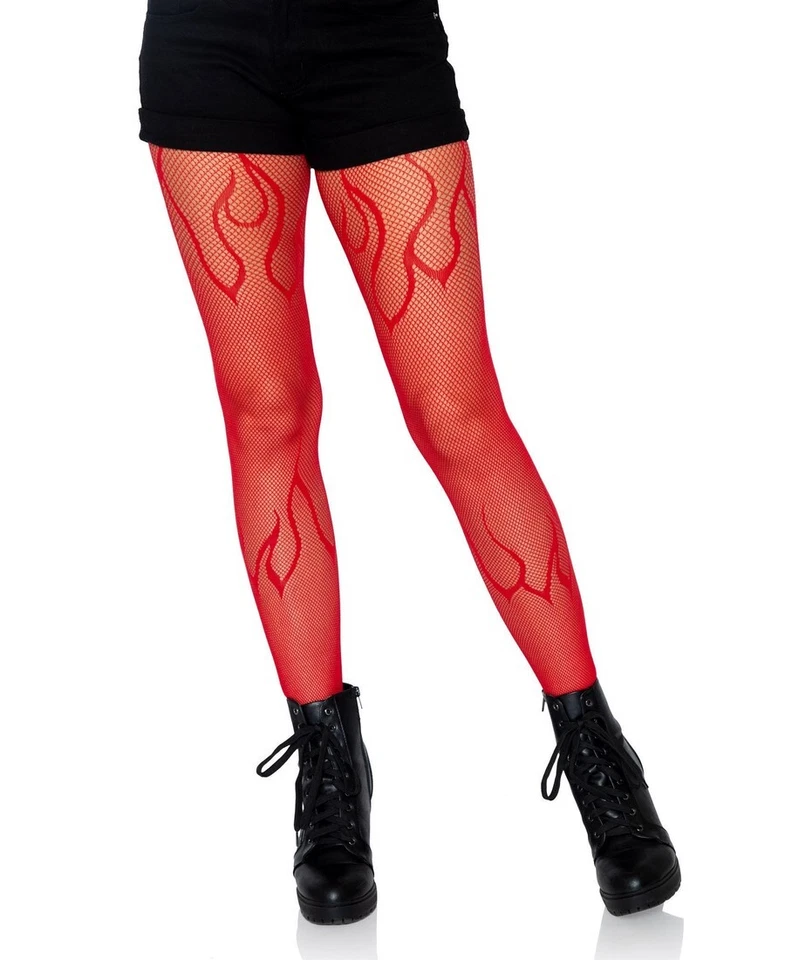 Brand New Kelly Flame Fishnet Tights Leg Avenue 9288 - Image 1 of 2