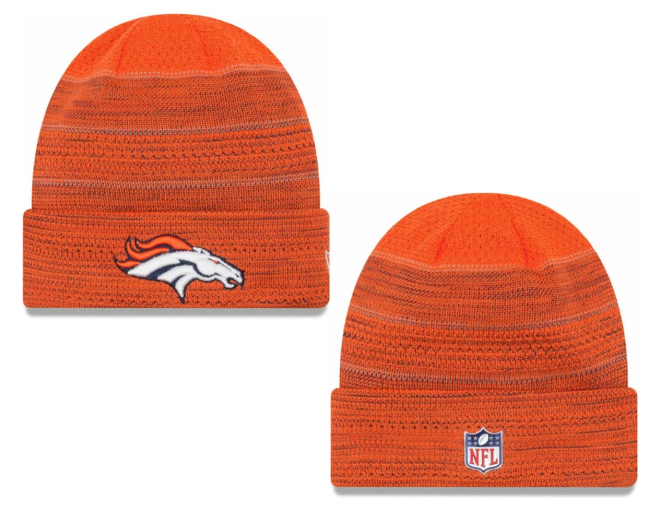 Denver Broncos Stocking Cap on Field TD Knit Hat 2017 NFL Beanie Era Orange