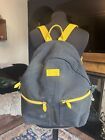 Caison Grey With Yellow Piping Large Backpack 