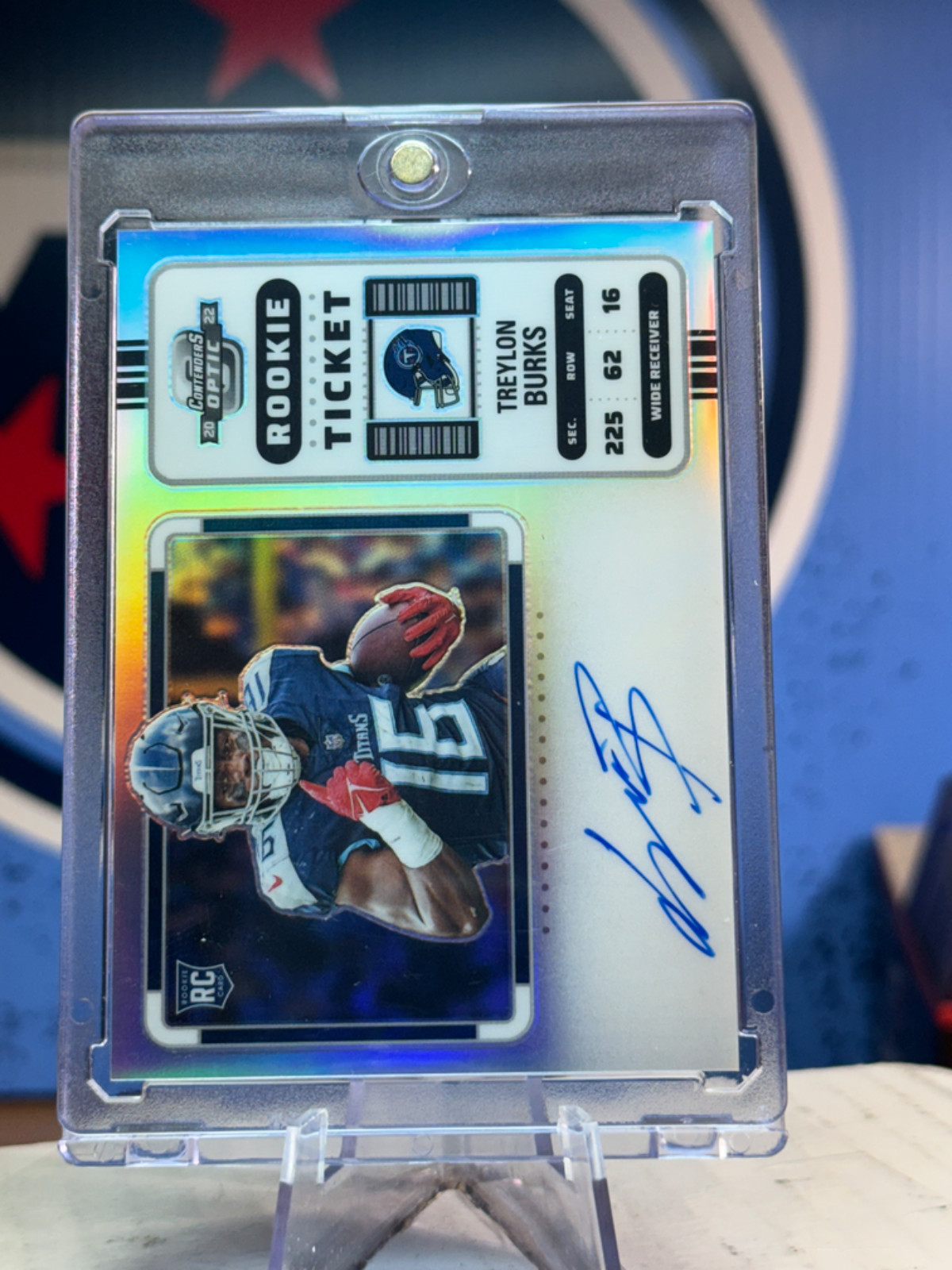 Treylon Burks Rookie Ticket Variation Silver Auto Contenders Optic 2022 On Card