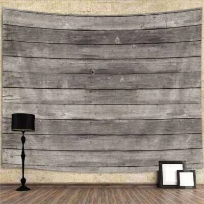 Gray Old Wood Prints Extra Large Tapestry Wall Hanging Fabric Posters Background - Image 1 of 4
