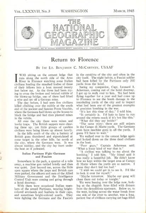 1945 Artículo Original "Regreso a Florencia" (Florencia Lucha) Segunda Guerra Mundial - Imagen 1 de 20