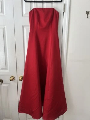 Lillie Rubin Size 6 Red Strapless Ball Gown / Fit & Flare W/Netting for Fullness - Image 1 of 4