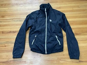 Abercrombie & Fitch Trainingsjacke Herren L blau Stehkragen Langarm durchgehender Reißverschluss - Bild 1 von 11