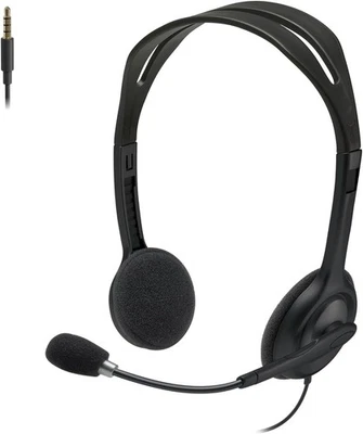 Logitech H111 Wired Headset, Stereo Headphones with Noise-Cancelling Microphone - Image 1 of 3
