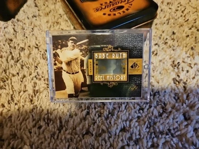 TARJETA COLECCIONABLE MARCO DE PELÍCULA BABE RUTH 1/1 SP LEGENDARIO CORTES CARRETE HISTORIA Foto 1 de 4