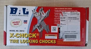 BAL 28012 X-Chock Tire Locking Chock 2 Pack Truck Car Motorhome 5th Wheel Bike - Picture 1 of 8