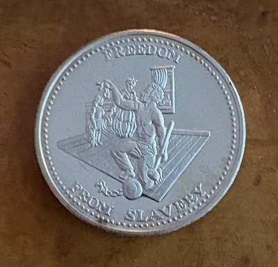 Ronda de plata fina Johnson Matthey Freedom from Slavery 1 oz troy .999 Foto 1 de 2
