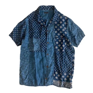 KAPITAL French Cross Linen Patchwork Aloha Shirt Size M - Picture 1 of 9