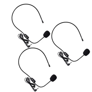 3 Pcs Casque Microphone Casque Cassé Haut Parleur Amplificateur Voix - Photo 1/11